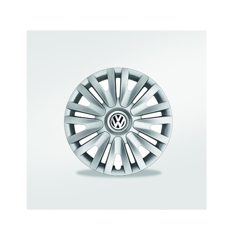 Enjoliveur de roue d'origine VW de 14 pouces en argent brillant